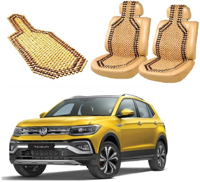 ROSHNEER ENTERPRISES Wooden Bead Seating Pad For  Volkswagen 1 Series(TAIGUN Beige)