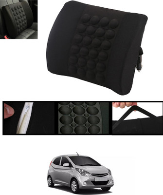 ABJD Black Nylon Car Pillow Cushion for Hyundai(Square, Pack of 1)