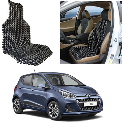 Oshotto Wooden Bead Seating Pad For  Hyundai i10 1.2L(Front Seats Black)