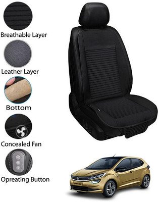 AYW Leather Seating Pad For  Tata Universal For Car(Front Seat Black)