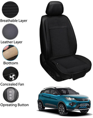 AYW Leather Seating Pad For  Tata Universal For Car(Front Seat Black)