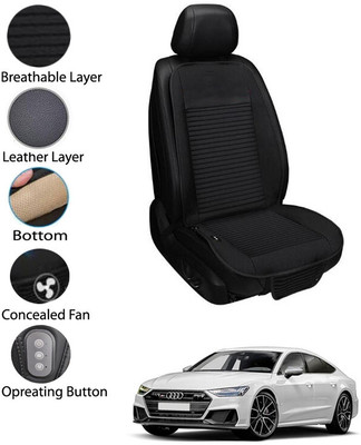 MATIES Leather Seating Pad For  Audi S7(Front Seat Black)