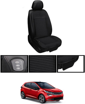 MSNP Leather Seating Pad For  Tata Universal For Car(Front seats, Black Seat Black)