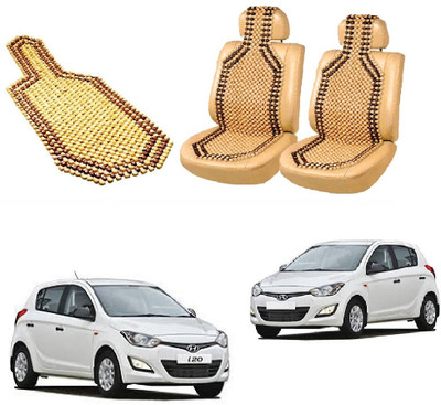 ROSHNEER ENTERPRISES Wooden Bead Seating Pad For  HYUNDAI i20 Active 1.2(I20 OLD Beige)