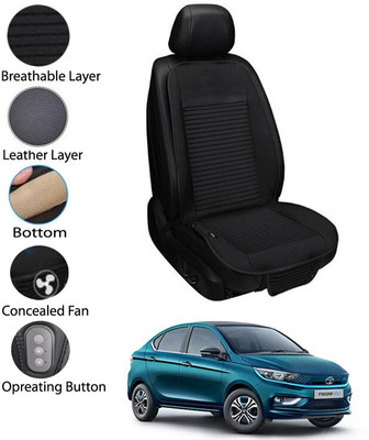 AYW Leather Seating Pad For  Tata Universal For Car(Front Seat Black)