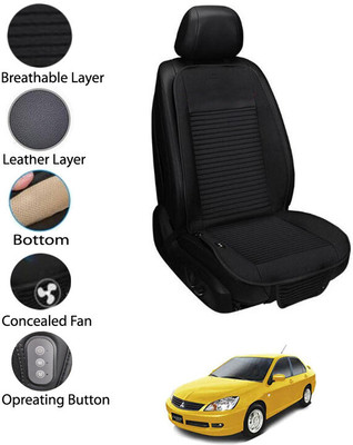 AYW Leather Seating Pad For  Mitsubishi Universal For Car(Front Seat Black)