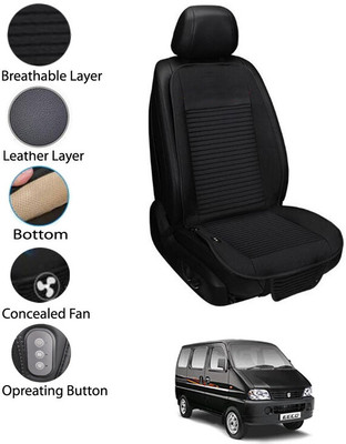 MATIES Leather Seating Pad For  Maruti Eeco(Front Seat Black)