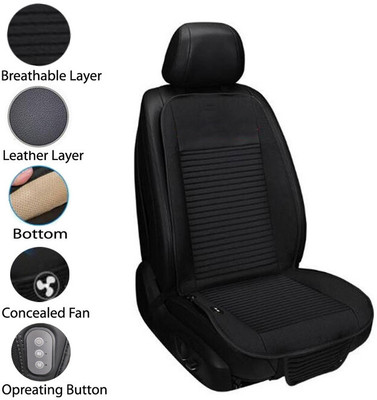 AYW Leather Seating Pad For  Universal For Car Universal For Car(Front Seat Black)