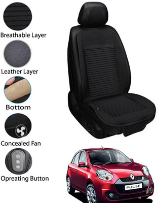 AYW Leather Seating Pad For  Renault Pulse(Front Seat Black)