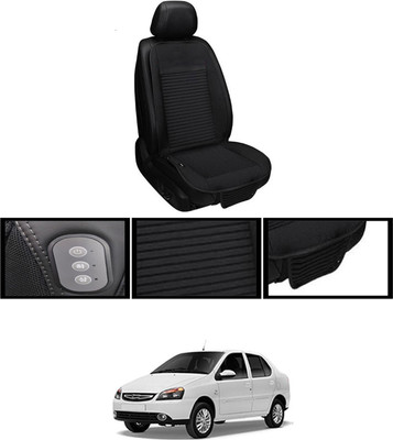 RKPSP Leather Seating Pad For  Tata Indigo(Front, Back Black)