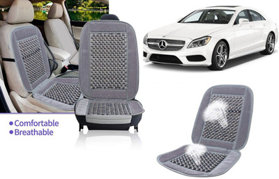 HANSHIKA ENTERPRISES Velvet, Wooden Bead Seating Pad For  Mercedes Benz CLS-Class(Front Seats, Back Seats, Office Chair Grey)