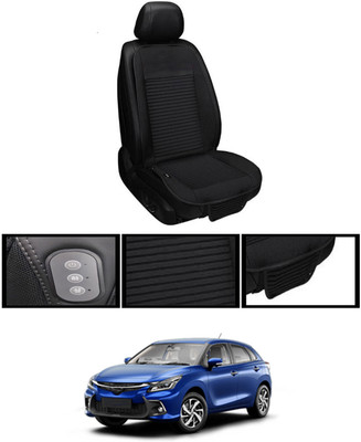 MSNP Leather Seating Pad For  Toyota Universal For Car(Front seats, Black Seat Black)