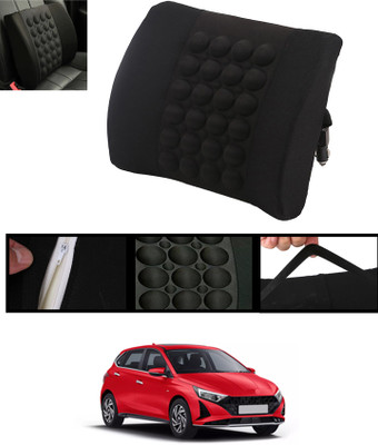 ABJD Black Nylon Car Pillow Cushion for Hyundai(Square, Pack of 1)