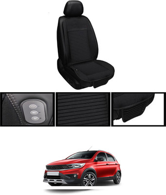 RKPSP Leather Seating Pad For  Tata Universal For Car(Front, Back Black)
