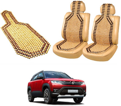ROSHNEER ENTERPRISES Wooden Bead Seating Pad For  Maruti 1 Series(BREEZA NEW Beige)