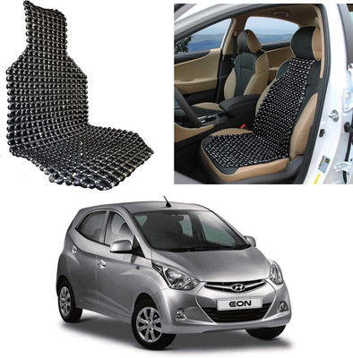 Oshotto Wooden Bead Seating Pad For  Hyundai Eon(Front Seats Black)