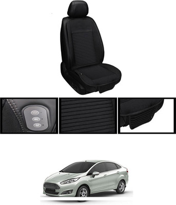 RKPSP Leather Seating Pad For  Ford Fiesta(Front, Back Black)