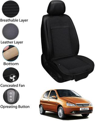 MATIES Leather Seating Pad For  Ford Ikon(Front Seat Black)