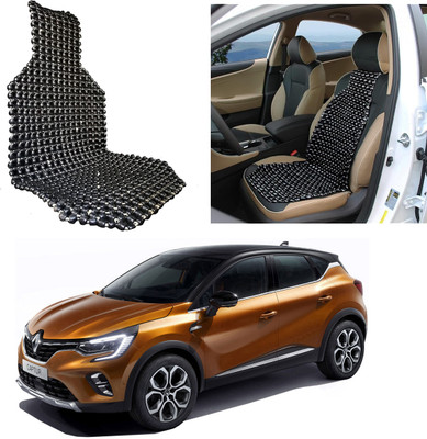Oshotto Wooden Bead Seating Pad For  Renault Captur 1.5 Diesel Platine(Front Seats Black)