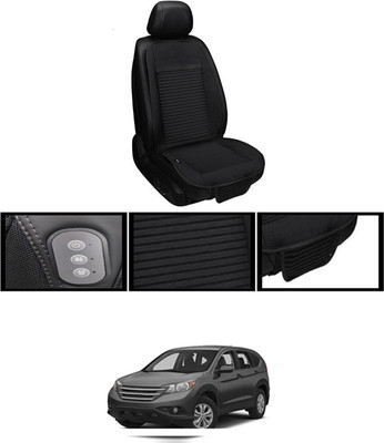 RKPSP Leather Seating Pad For  Honda Universal For Car(Front, Back Black)