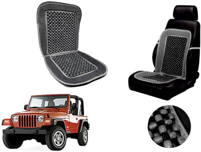 AUTO PEARL Polyester, Cotton Seating Pad For  Mahindra Jeep(Front Seats Grey)