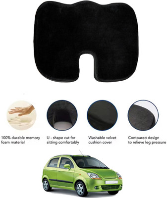 MATIES Cushion Seating Pad For  Chevrolet Spark(All Vehicle, Wheel Chair, Office, Travel, Home, Study Table Black)