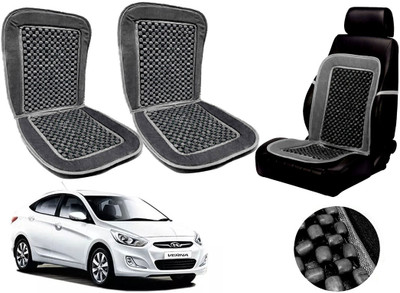 AUTO PEARL Polyester, Cotton Seating Pad For  Hyundai Verna(Front Seats Grey)
