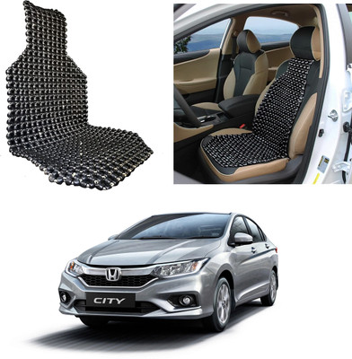 Oshotto Wooden Bead Seating Pad For  Honda City i VTEC E(Front Seats Black)