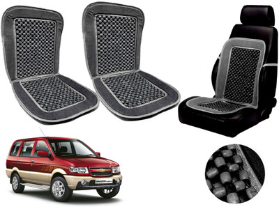 AUTO PEARL Polyester, Cotton Seating Pad For  Chevrolet Tavera(Front Seats Grey)