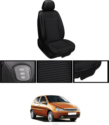RKPSP Leather Seating Pad For  Tata Indica(Front, Back Black)