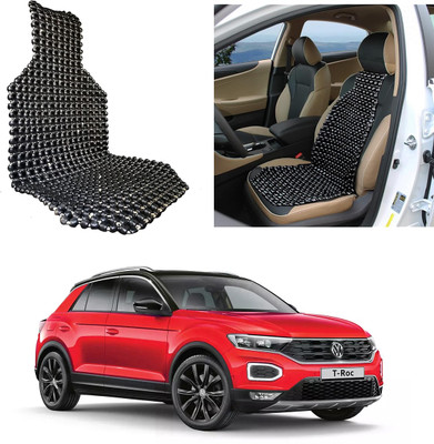 Oshotto Wooden Bead Seating Pad For  Volkswagen(Front Seats Black)