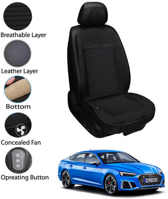 AYW Leather Seating Pad For  Audi S5(Front Seat Black)