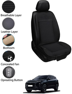 MATIES Leather Seating Pad For  Tata Universal For Car(Front Seat Black)