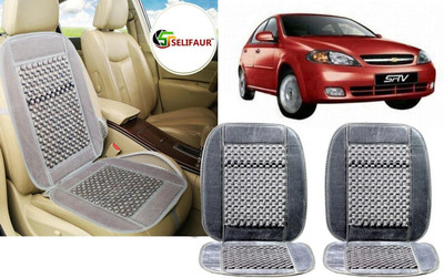 HANSHIKA ENTERPRISES Velvet, Wooden Bead Seating Pad For  Chevrolet Optra SRV(Front Seats, Back Seats, Office Chair Grey)