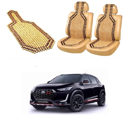ROSHNEER ENTERPRISES Wooden Bead Seating Pad For  Nissan 1 Series(MAGNITE Beige)