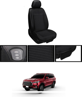RKPSP Leather Seating Pad For  Universal For Car Universal For Car(Front, Back Black)
