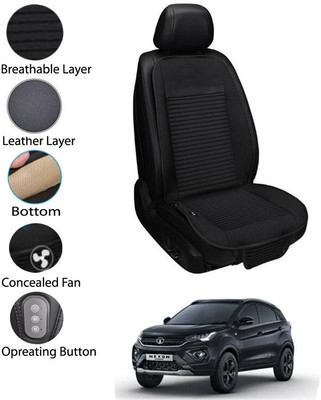 AYW Leather Seating Pad For  Tata Universal For Car(Front Seat Black)
