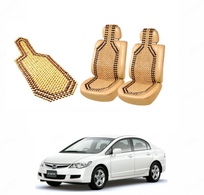 ROSHNEER ENTERPRISES Wooden Bead Seating Pad For  Honda Civic(CIVIC OLD Beige)