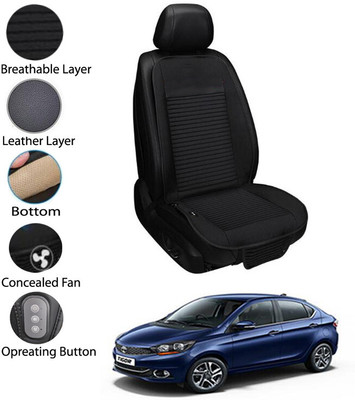 AYW Leather Seating Pad For  Tata Universal For Car(Front Seat Black)