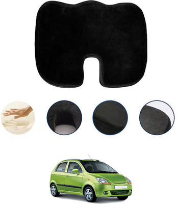 monolive Foam Seating Pad For  Chevrolet Spark(Car, Office, Travel Black)