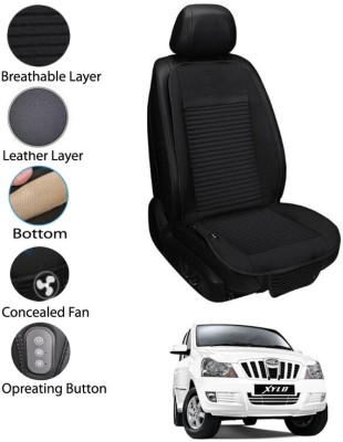 AYW Leather Seating Pad For  MAHINDRA Universal For Car(Front Seat Black)