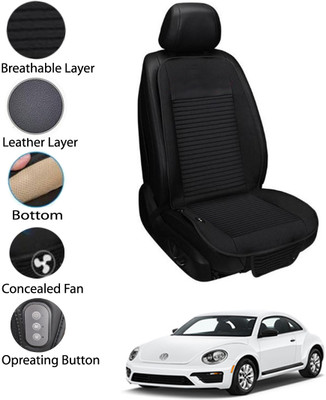 MATIES Leather Seating Pad For  Volkswagen Beetle(Front Seat Black)