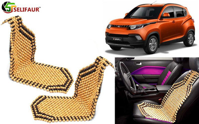 HANSHIKA ENTERPRISES Wooden Bead, Nylon Seating Pad For  Mahindra KUV 100(Front Seats, Back Seats, Office Chair Beige)