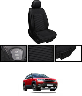RKPSP Leather Seating Pad For  Maruti Universal For Car(Front, Back Black)