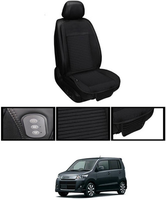 MSNP Leather Seating Pad For  Maruti Suzuki WagonR Stingray(Front seats, Black Seat Black)