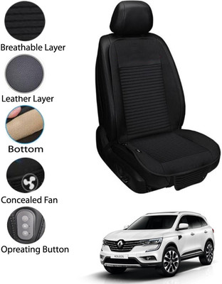 MATIES Leather Seating Pad For  Renault Koleos(Front Seat Black)