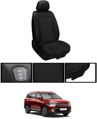 MSNP Leather Seating Pad For  Kia Universal For Car(Front seats, Black Seat Black)