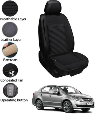 MATIES Leather Seating Pad For  Maruti Suzuki SX4(Front Seat Black)