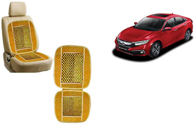 HANSHIKA ENTERPRISES Wooden Bead, Velvet Seating Pad For  Honda Civic(Car, Home and Office Yellow)