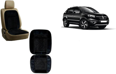HANSHIKA ENTERPRISES Wooden Bead, Velvet Seating Pad For  Renault Koleos(Front Seats, Back Seats Black)